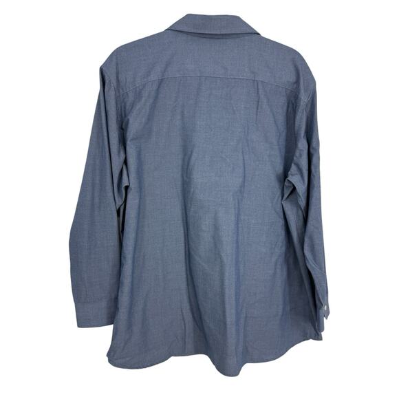 Ministry of Supply size XXL Women 1/4 Button Collared AeroZero Pocket Tunic Blue - Picture 2 of 10